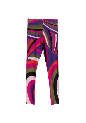 PUCCI Pre-Owned abstract-print leggings - Purple