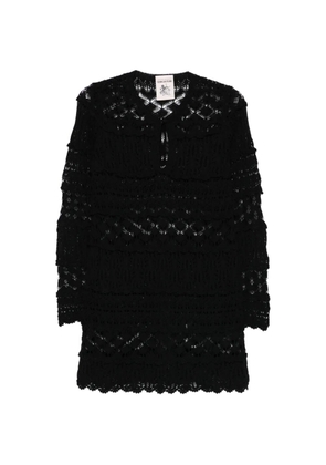Semicouture ruffled knitted dress - Black