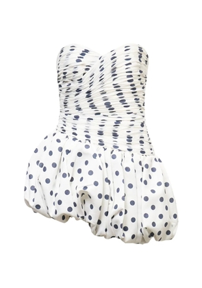 Stolen Stores polka-dots draped mini dress - White