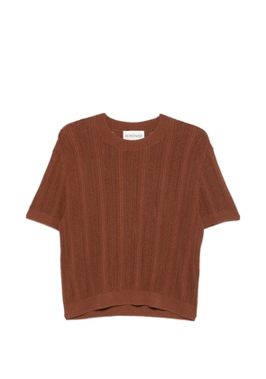 BOMPARD round-neck knitted T-shirt - Brown