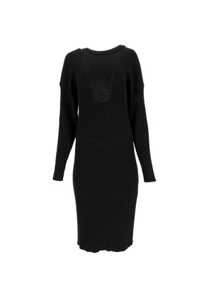 Bottega Veneta Pre-Owned cut-out knee-length jumper wool midi dress - Black
