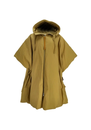 Jil Sander Pre-Owned hooded zipped poncho - Yellow