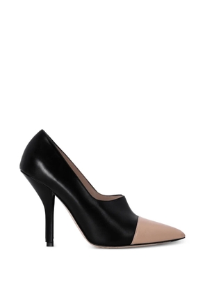 Fendi Pre-Owned pointed-toe leather heeled pumps - Black
