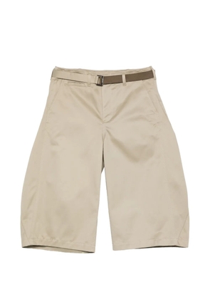 sacai belted trousers - Neutrals