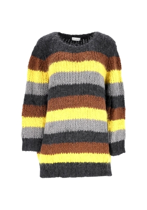 Dries Van Noten Pre-Owned stripe-pattern knitted sweater - Black