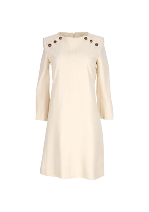 Chloé Pre-Owned button detail midi dress - Neutrals