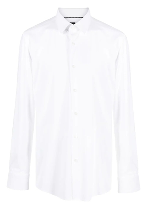 BOSS pointed-collar long-sleeve shirt - White