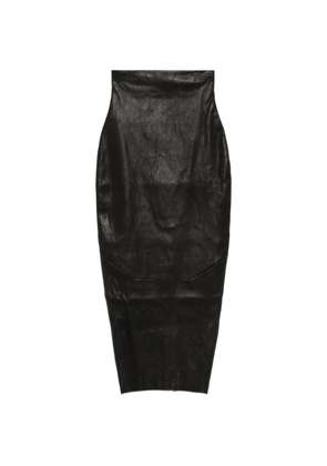 Rick Owens panelling midi skirt - Black