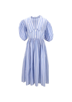 Miu Miu Pre-Owned striped midi dress - Blue
