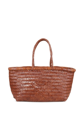 DRAGON DIFFUSION small Triple Jump woven-design tote bag - Brown