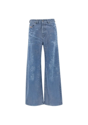 Diesel distressed-detail wide-leg jeans - Blue