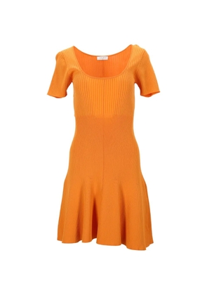SANDRO ribbed-knit mini dress - Orange
