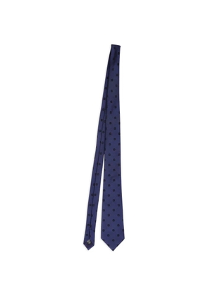 Ermenegildo Zegna Vintage floral-pattern silk tie - Blue