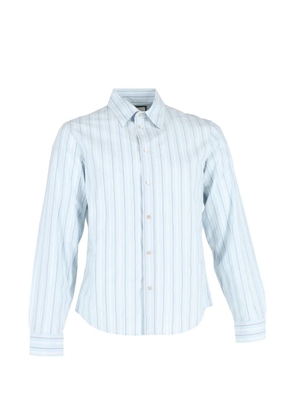 Gucci Pre-Owned striped-pattern button-up shirt - Blue