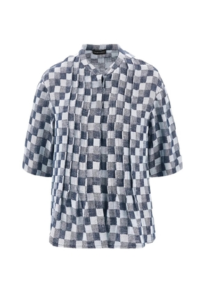 Emporio Armani check-pattern jacquard shirt - Blue
