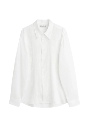 OUR LEGACY Promise curved-hem shirt - White
