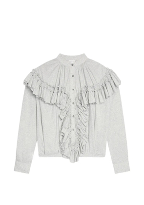 DRIES VAN NOTEN ruffled shirt - Grey