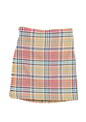 Vivienne Westwood plaid frayed skirt - Neutrals