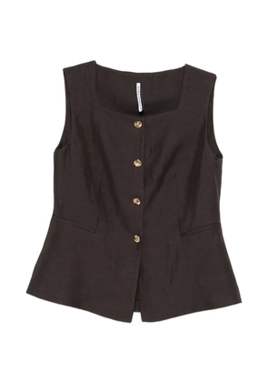 Liviana Conti button front gilet - Brown
