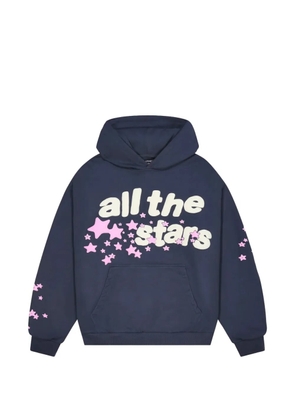 BROKEN PLANET graphic-stars long-sleeve hoodie - Blue