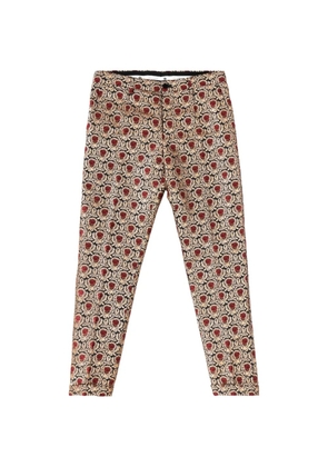 Dolce & Gabbana Pre-Owned printed straight-leg trousers - Neutrals