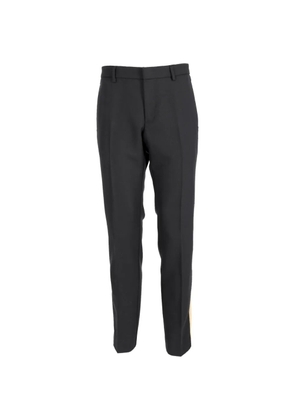 Gucci Pre-Owned glitter-trim slim-fit trousers - Black