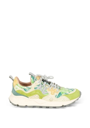 Flower floral print sneakers - Green