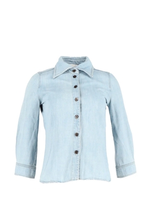 Chloé Pre-Owned button-down denim shirt - Blue