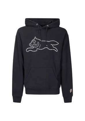 ICECREAM crystal running dog hoodie - Black