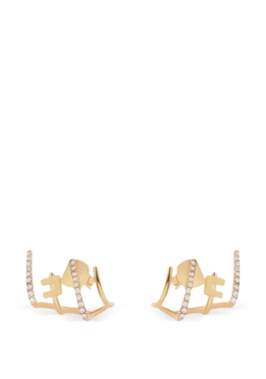 Elisabetta Franchi rhinestone-embellishment earrings - Gold