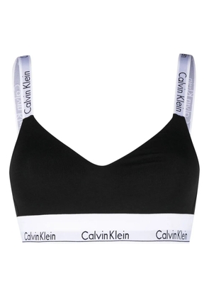 Calvin Klein logo straps bra - Black
