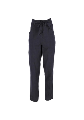 MARANT ÉTOILE tie-waist wool trousers - Blue