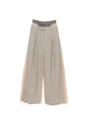 Erika Cavallini mesh panel trousers - Grey