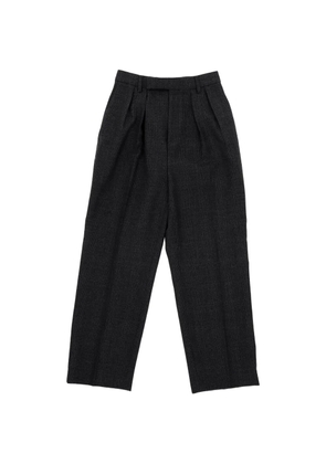 Celine Pre-Owned pleated plaid-pattern trousers - Black