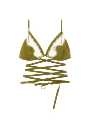 Jejia lace insert anna triangle bra - Green