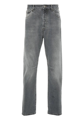 Brunello Cucinelli logo-embroidered jeans - Grey