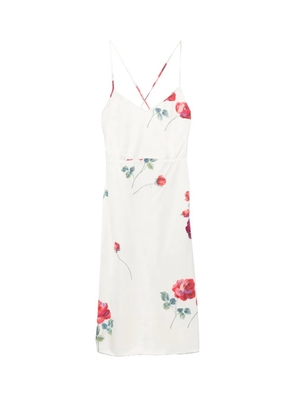 Nº21 floral print slip dress - White