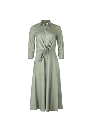 Sara Roka Dralla tie waist midi dress - Green