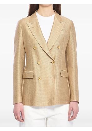 Tagliatore double-breasted peak-lapel blazer - Neutrals