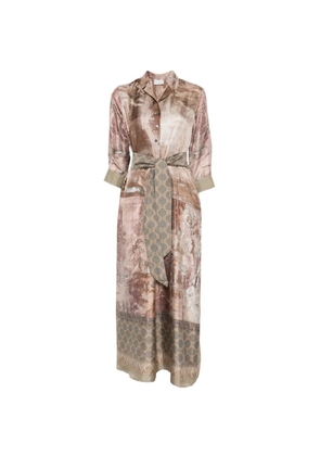 Pierre-Louis Mascia belted midi dress - Neutrals