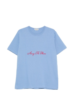 JW Anderson lettring-embroidery T-shirt - Blue