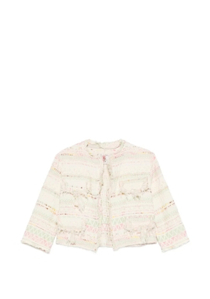 Bye fringed patterned jacket - Neutrals