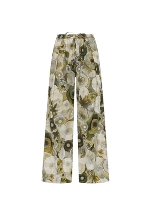 DEHA floral-print trousers - Green