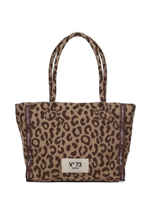 V°73 animal-print tote bag - Neutrals