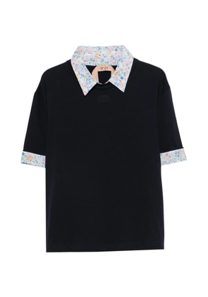 Nº21 floral-collar T-shirt - Blue