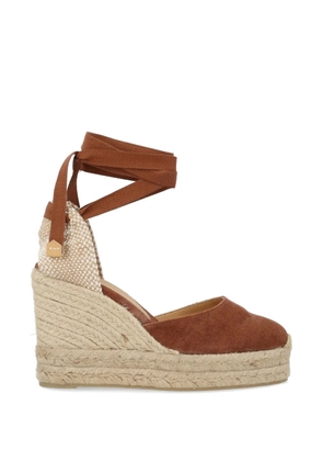 Castañer Carina ankle-tie wedge espadrilles - Brown