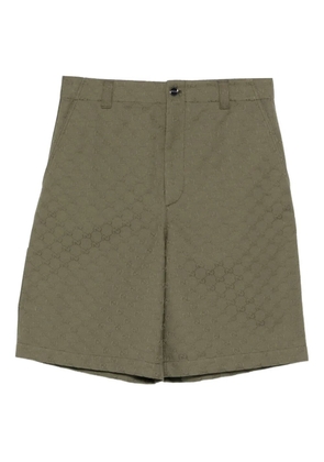 Gucci GG-monogram cotton shorts - Green