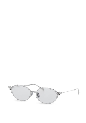 YVMIN Paradise/Flower embellished oval-frame glasses - Silver