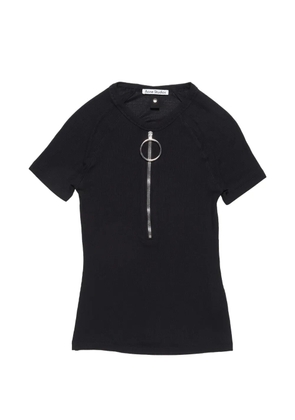 Acne Studios zip short-sleeve top - Black