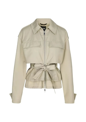 BOSS belted long-sleeve jacket - Neutrals